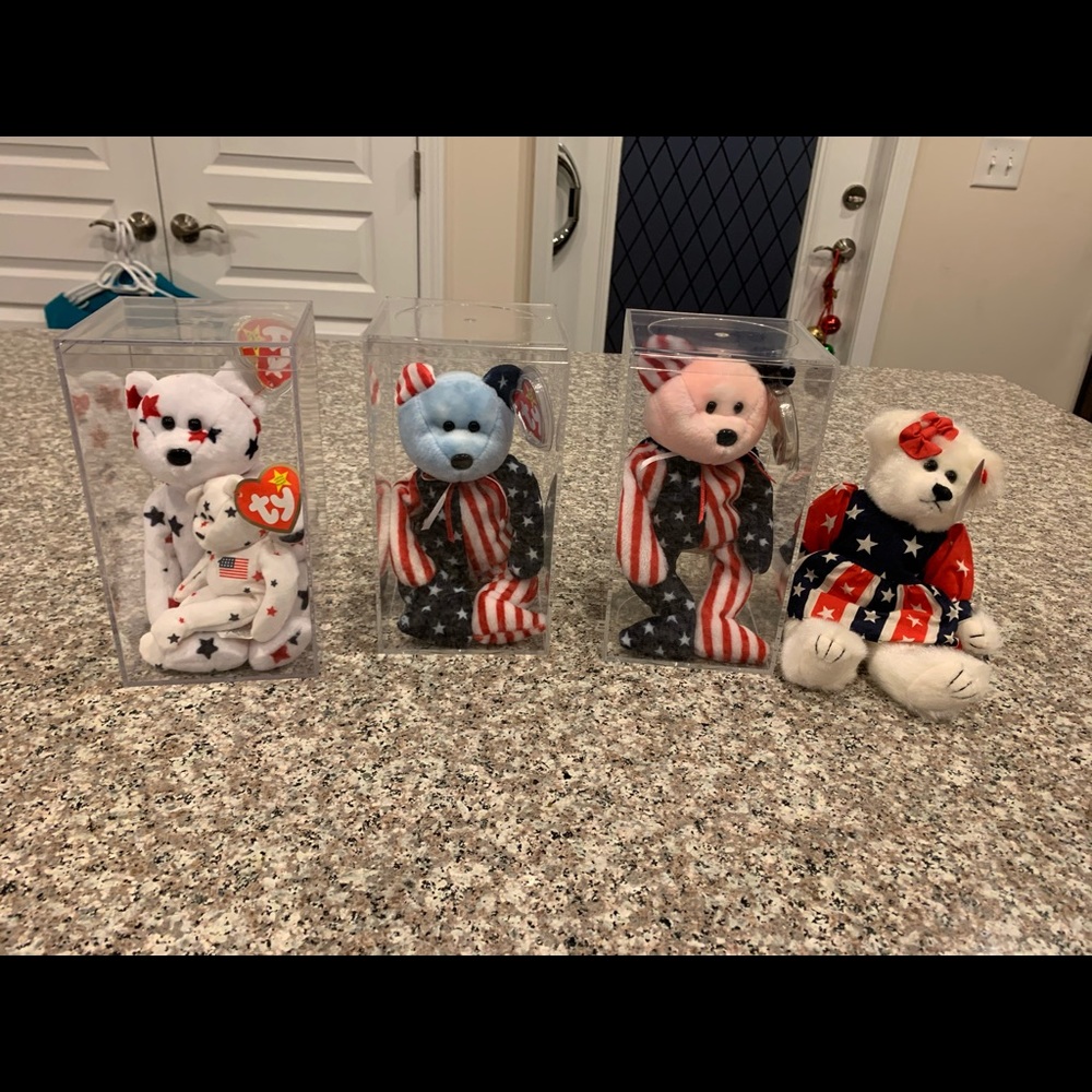 NEW TY Beanie Babies Spangle Glory Franny SET OF 5 - Picture 2 of 8